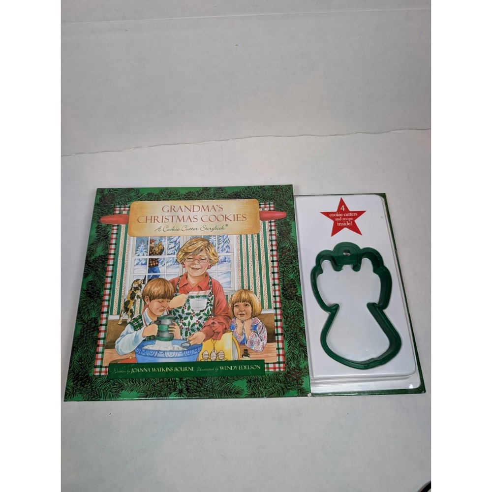 Grandma's Christmas Cookies Cookie Cutter Storybook 1997 Tommy Nelson 4 Cutters